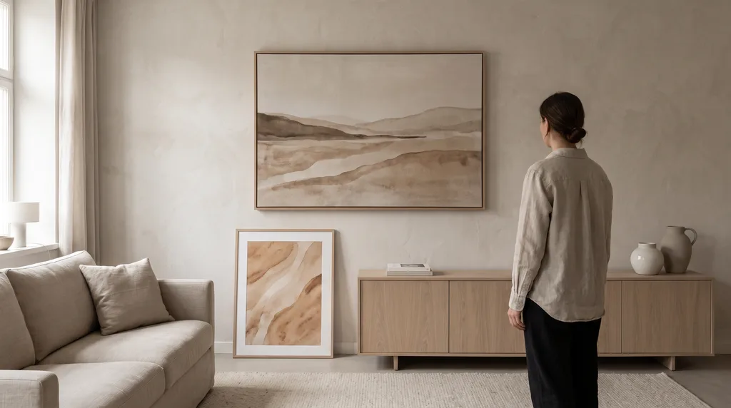 How do you choose a second wall art piece to match an existing one?