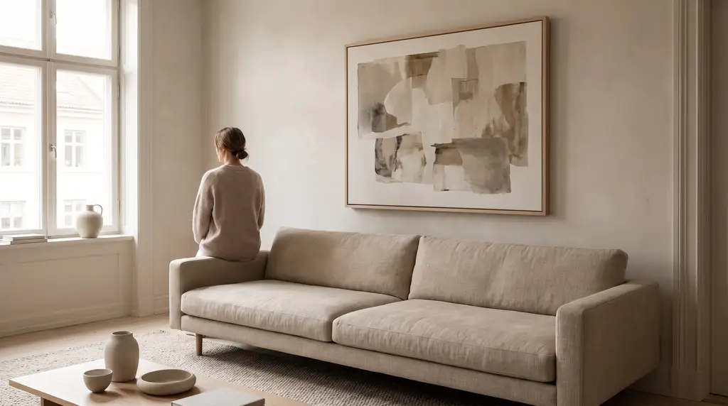 Welche Bildgröße über dem Sofa?