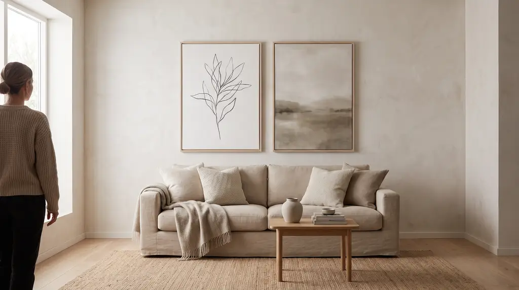 Skandinavische Neutrale: Beige, Leinen und ruhige Linien