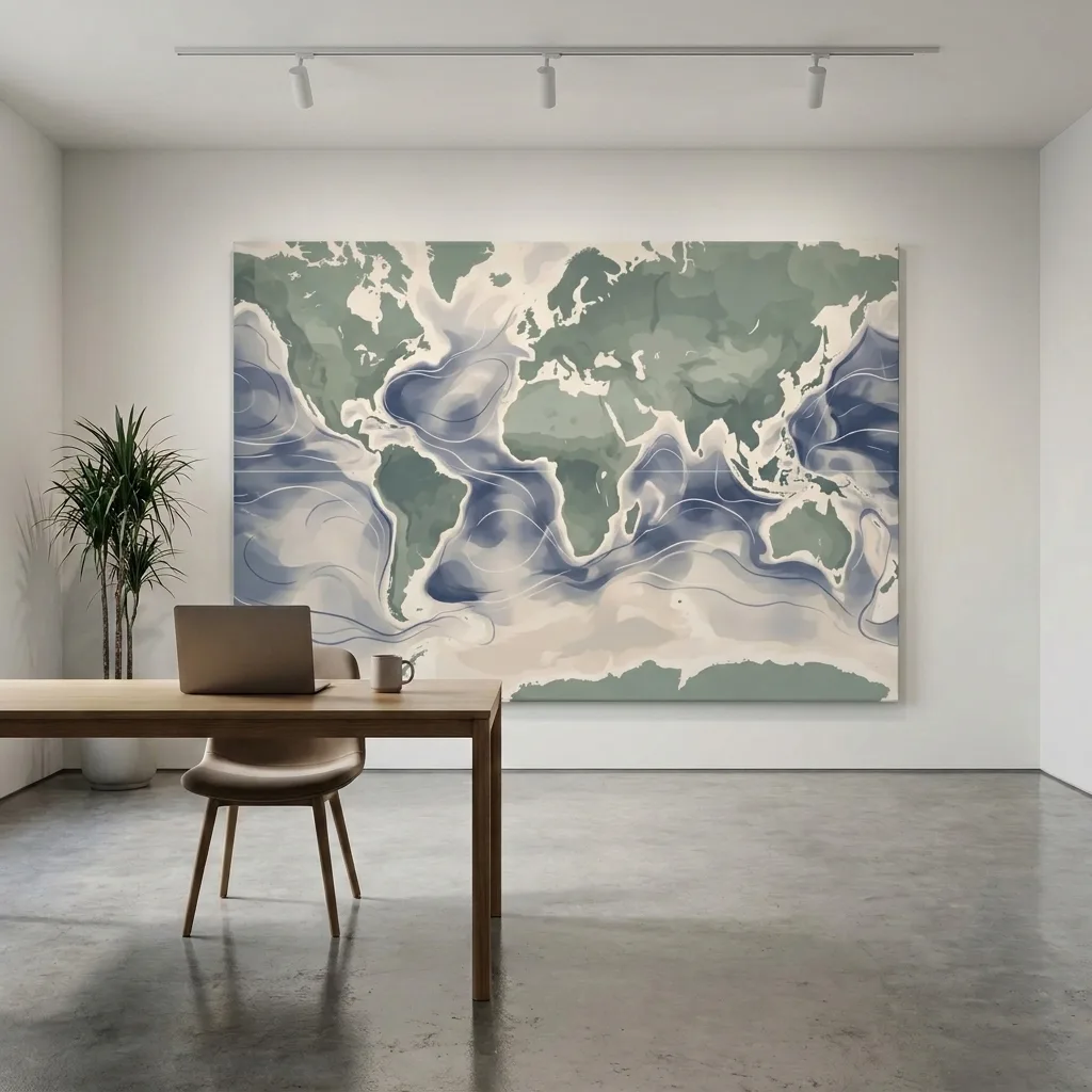 Watercolor Oceans — in a room