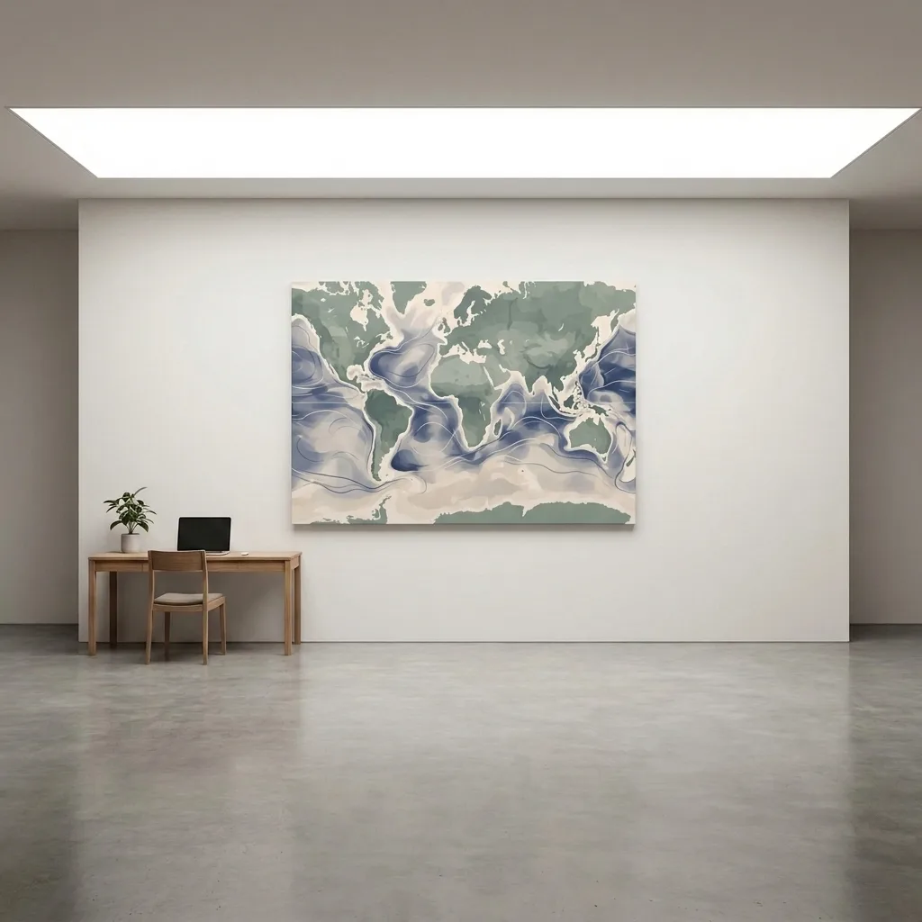 Watercolor Oceans — in a room