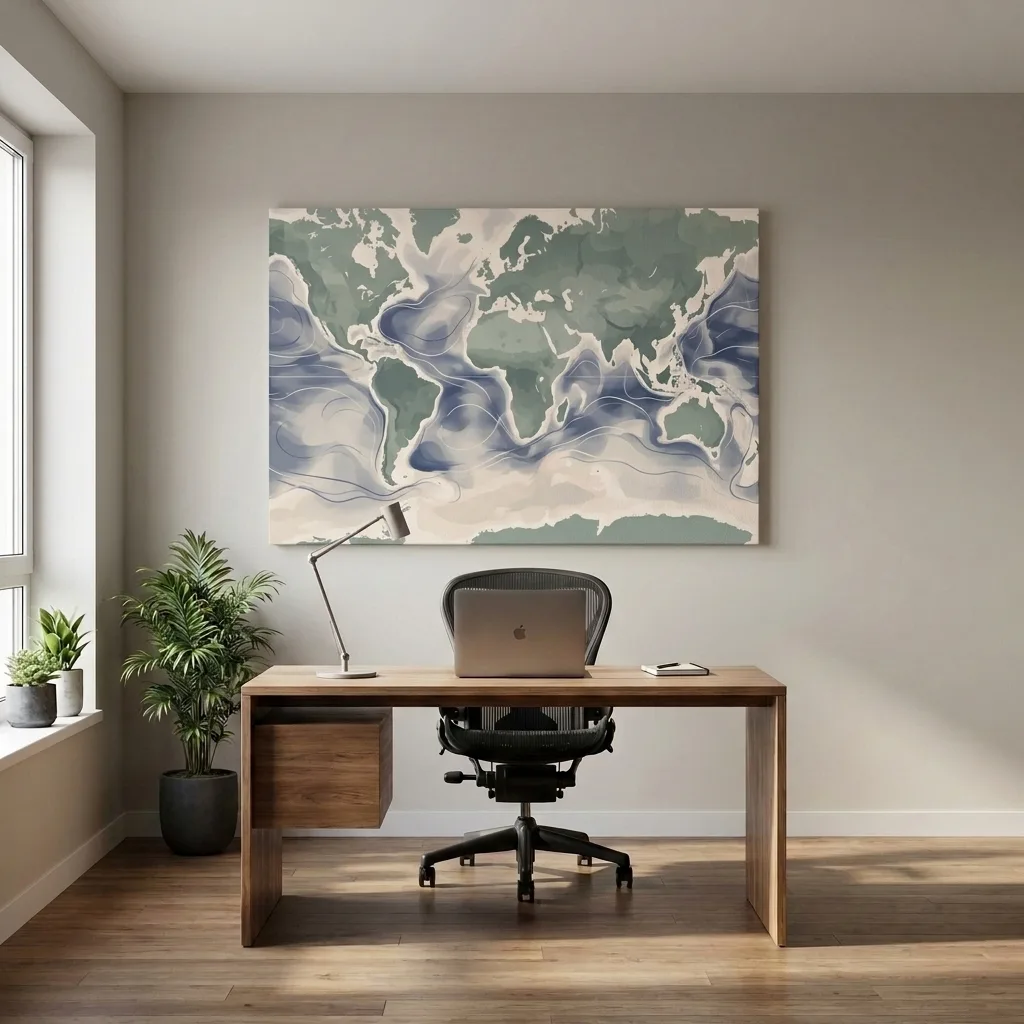 Watercolor Oceans — in a room