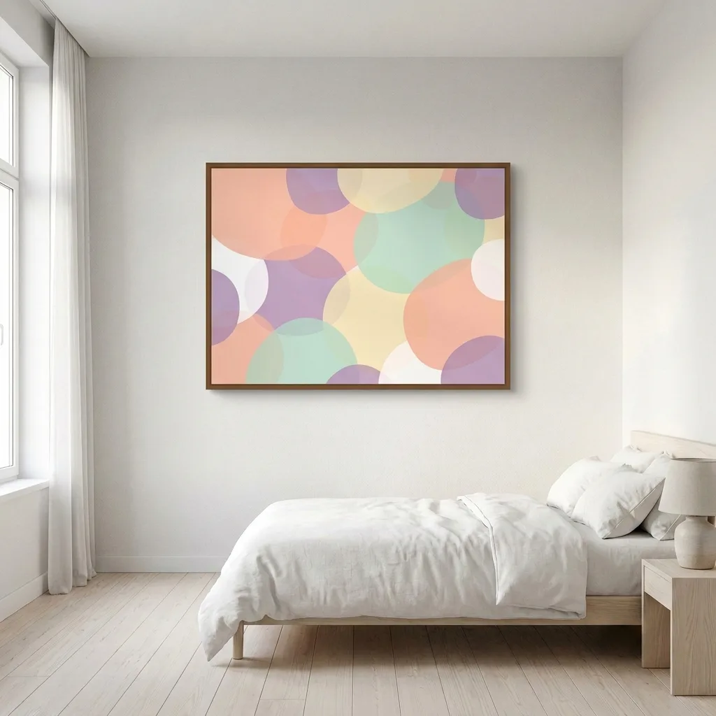 Pastel Spheres — in a room