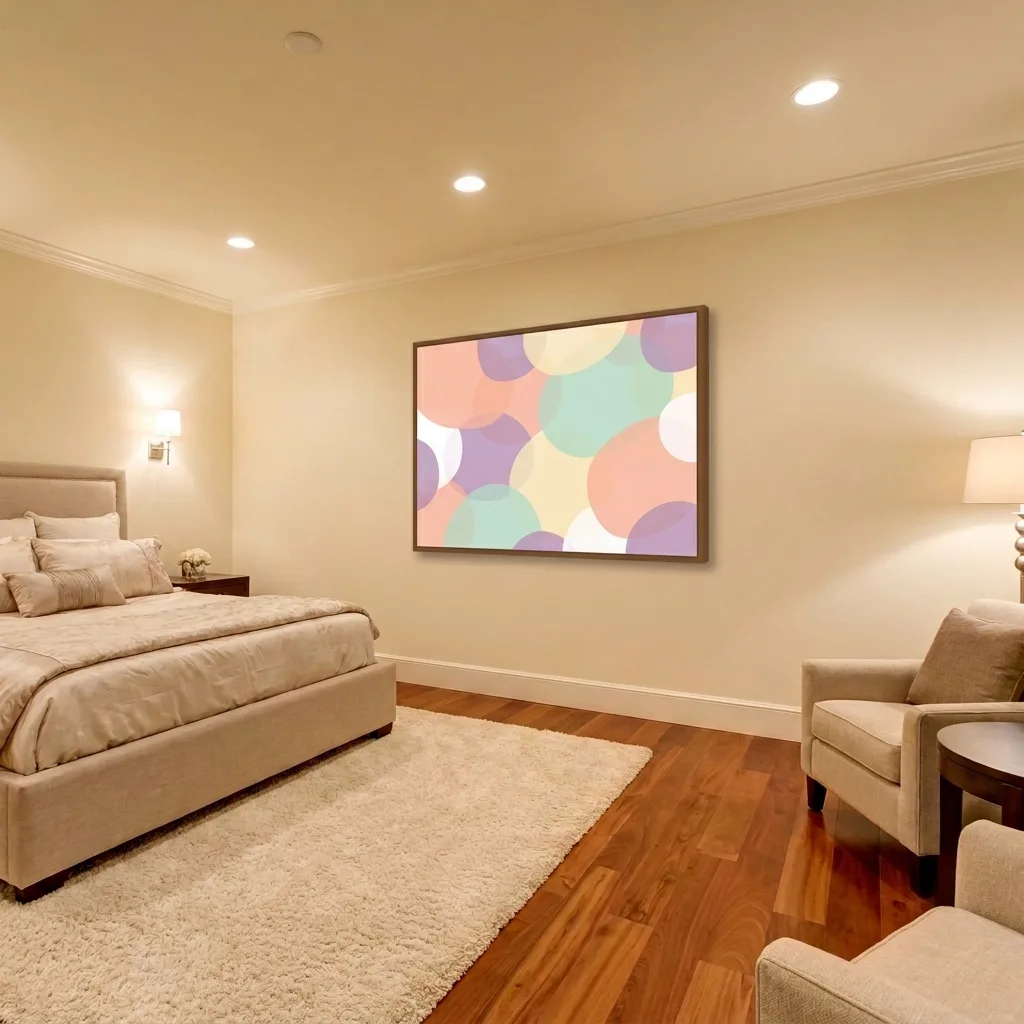 Pastel Spheres — in a room