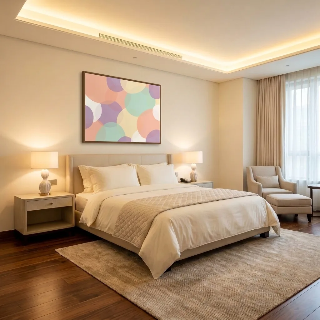 Pastel Spheres — in a room