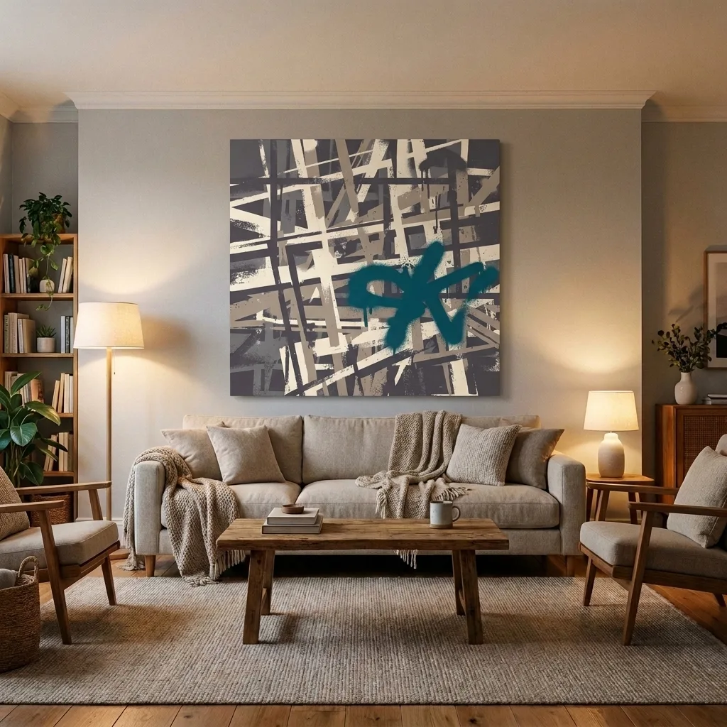 Urbanes Labyrinth fleck — im Interieur