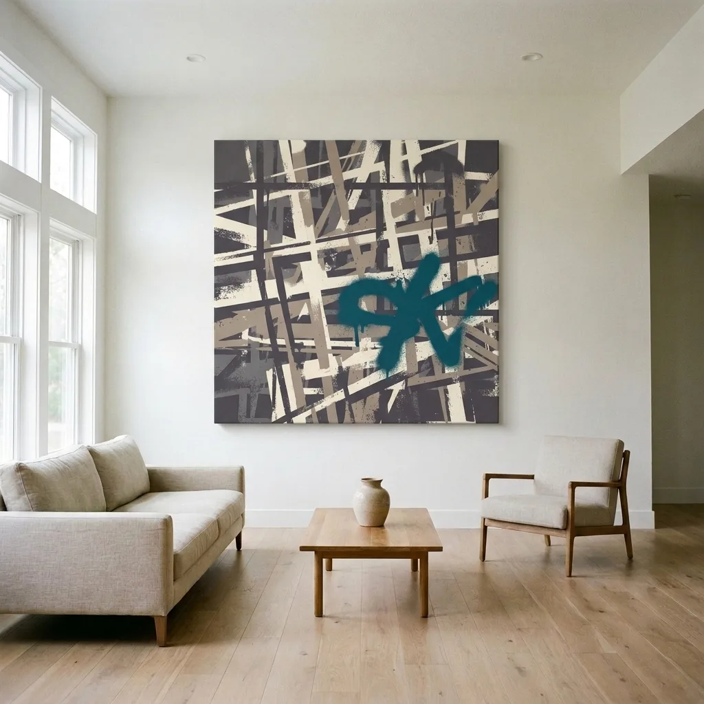 Urbanes Labyrinth fleck — im Interieur