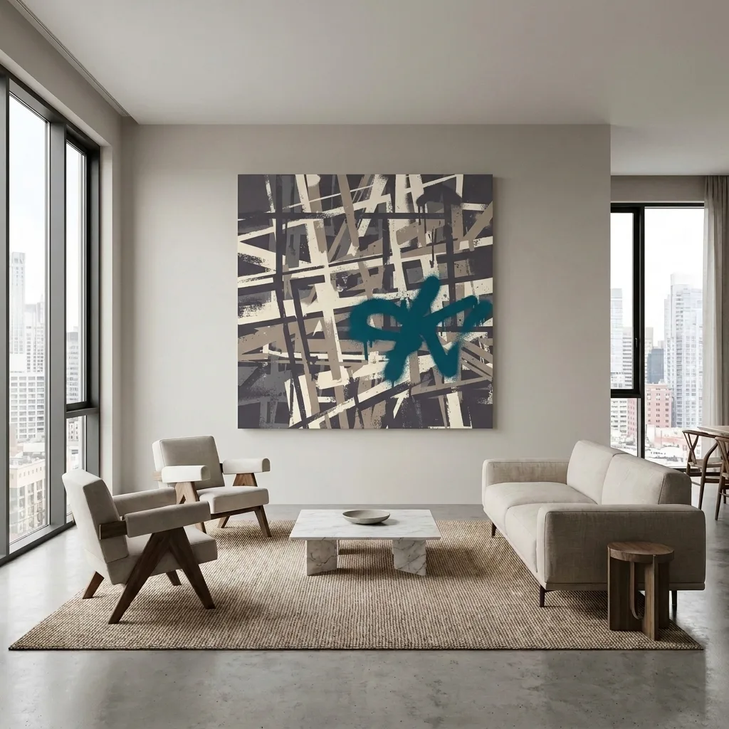 Urbanes Labyrinth fleck — im Interieur