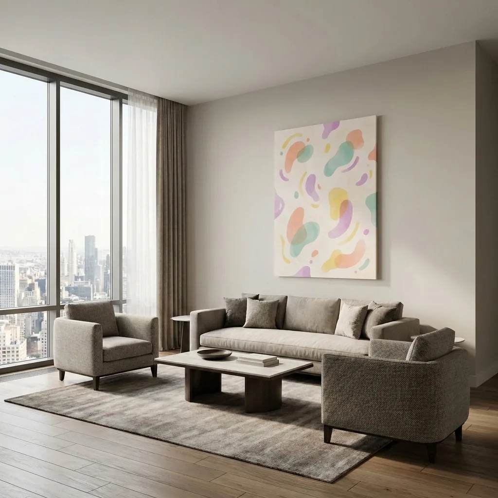 Pastel stain — in a room