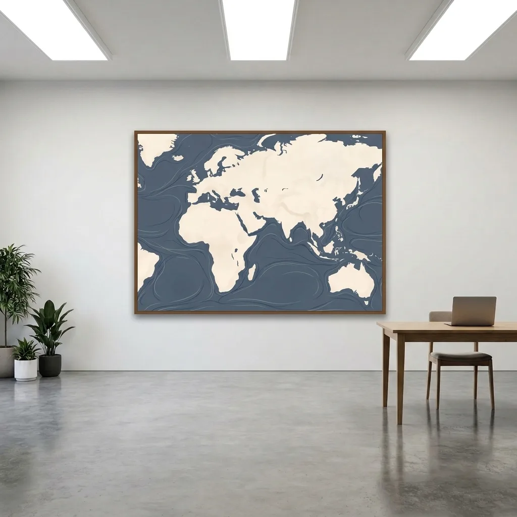 Oceanic Map — in a room