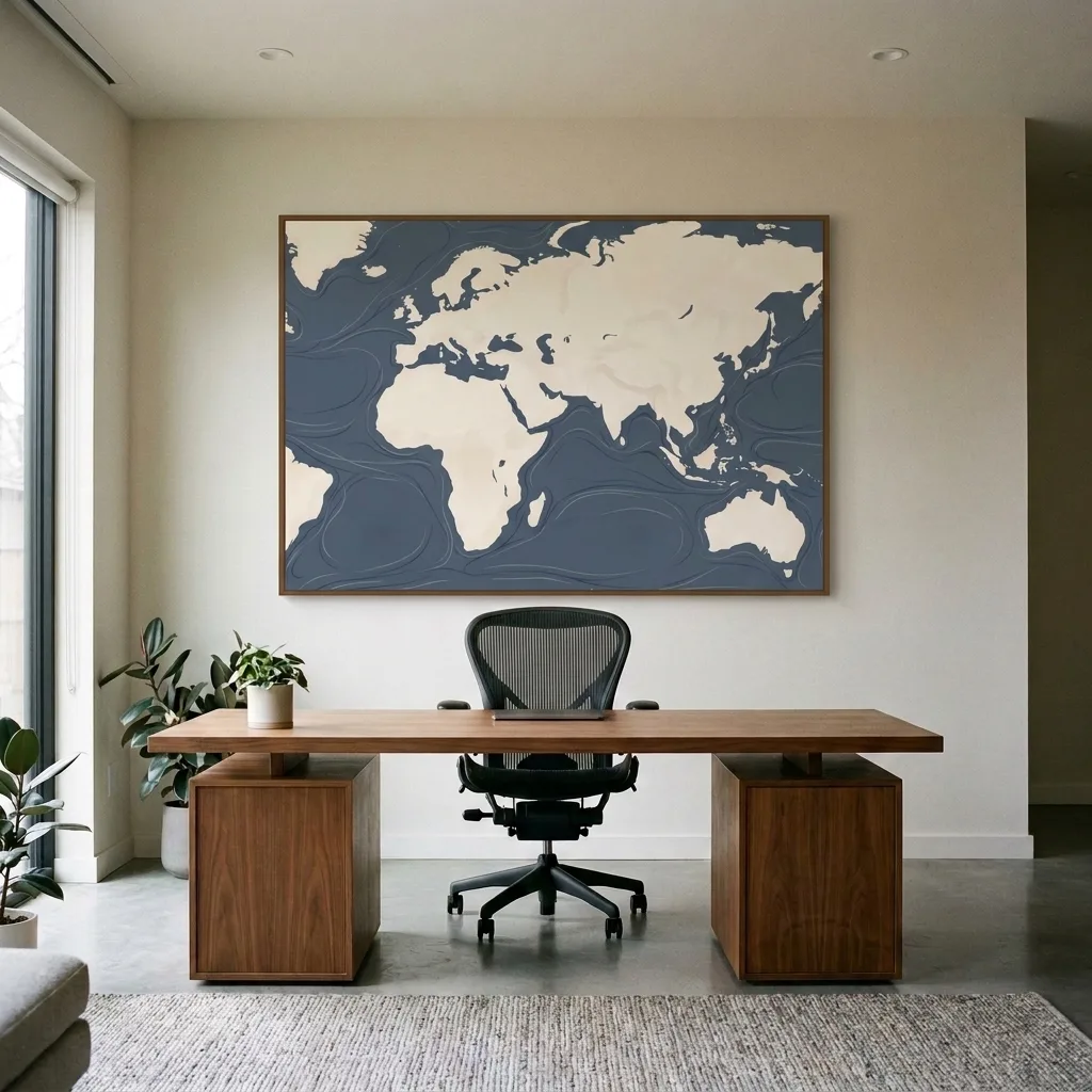 Oceanic Map — in a room