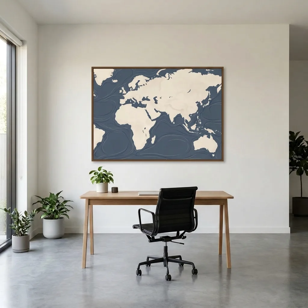 Oceanic Map — in a room