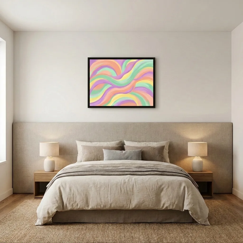 Pastel Waves — in a room