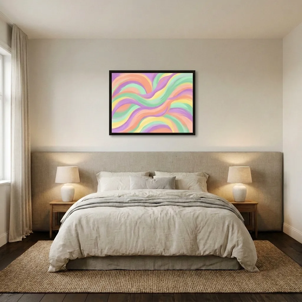 Pastel Waves — in a room