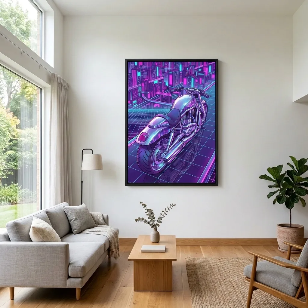 Neon Rider — in a room