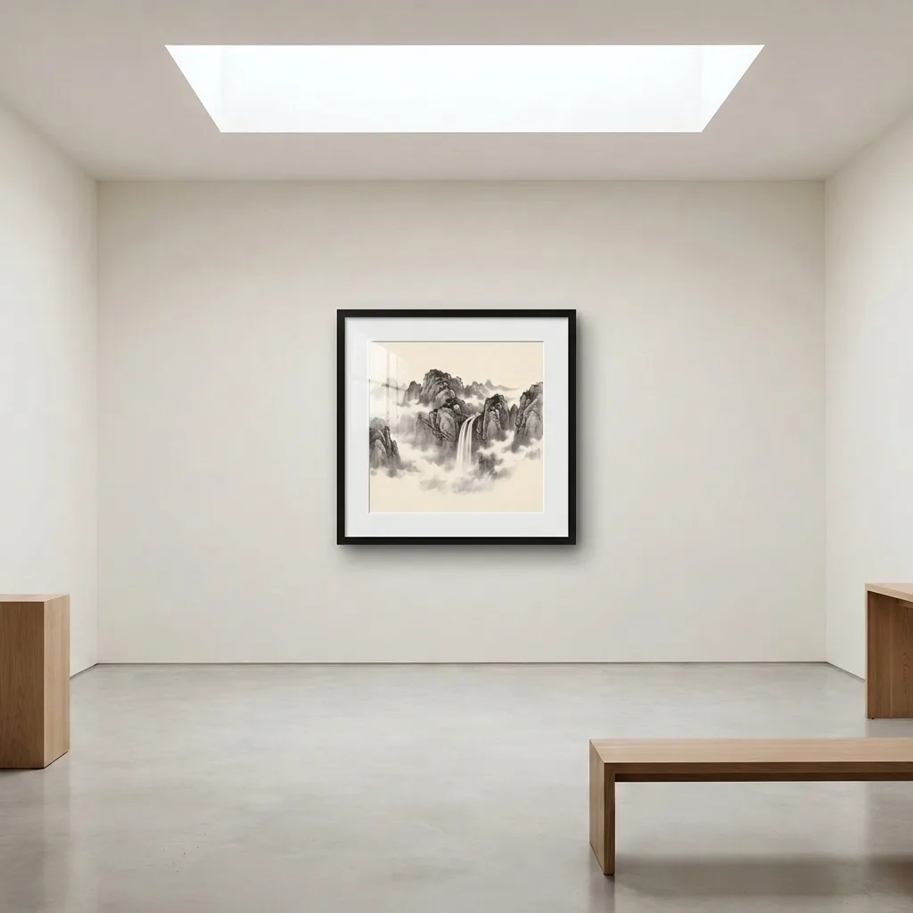 Wasserfall in den Wolken — im Interieur