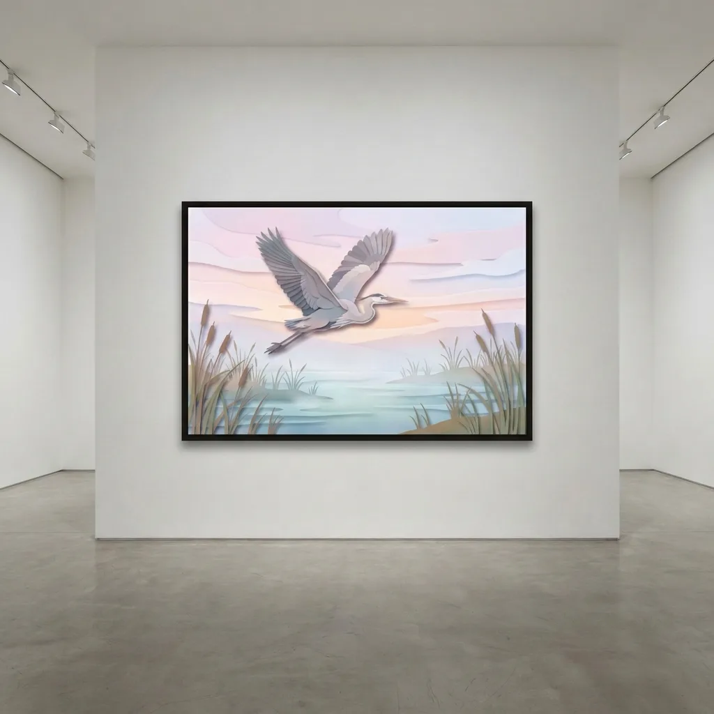 Wings over the wetlands — in a room