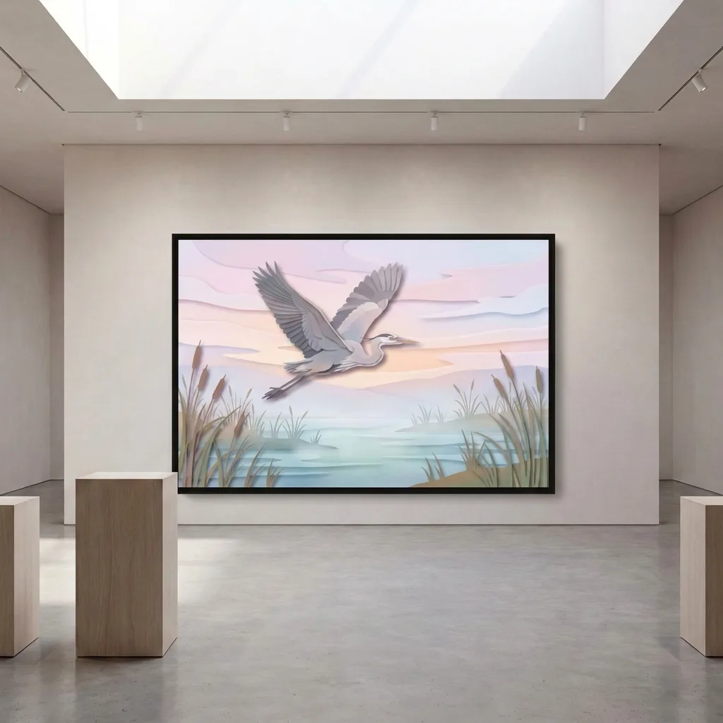 Wings over the wetlands — in a room