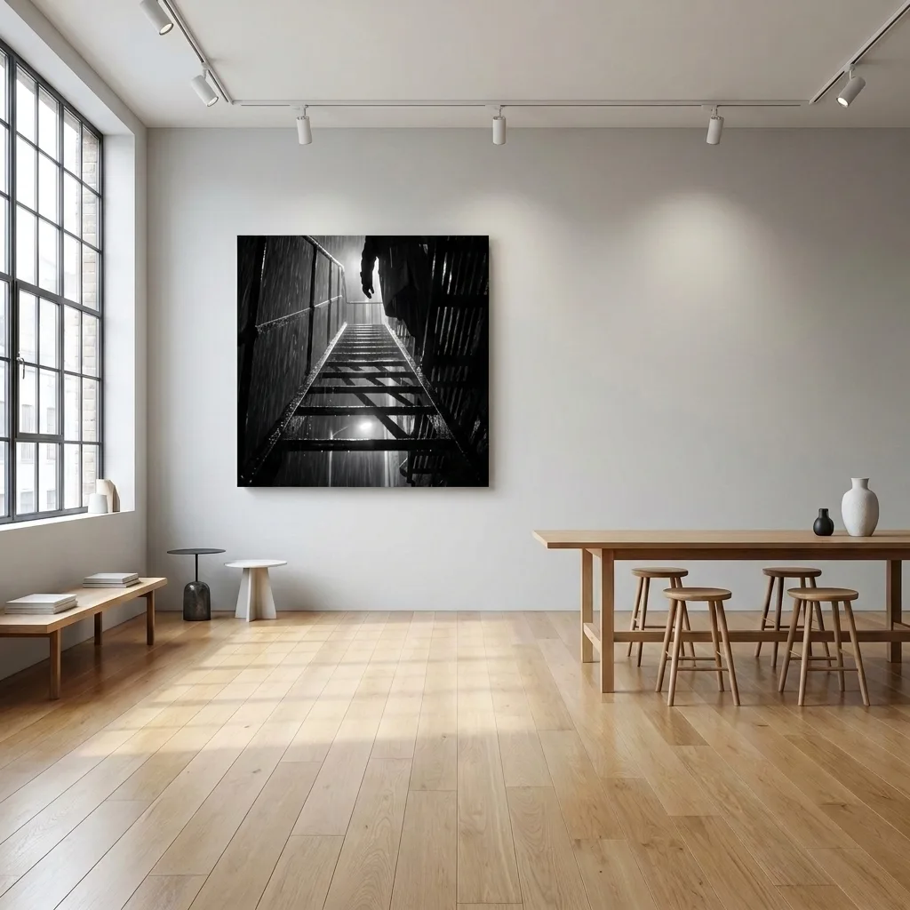 Schritte im Regen — im Interieur