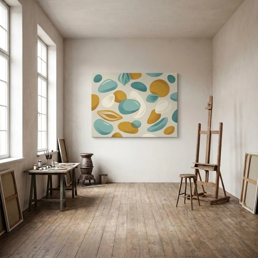 Pastellfarbene Kieselsteine — im Interieur