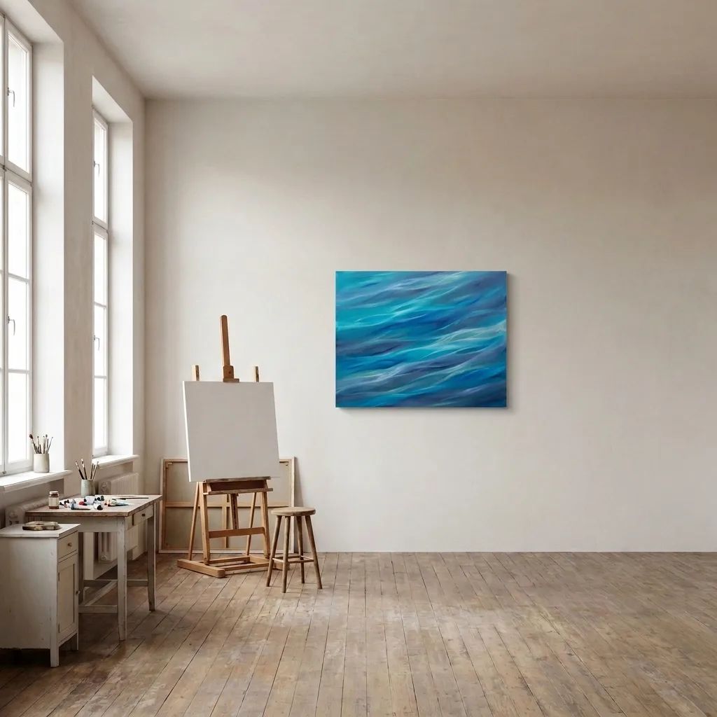 Fließendes Blau — im Interieur