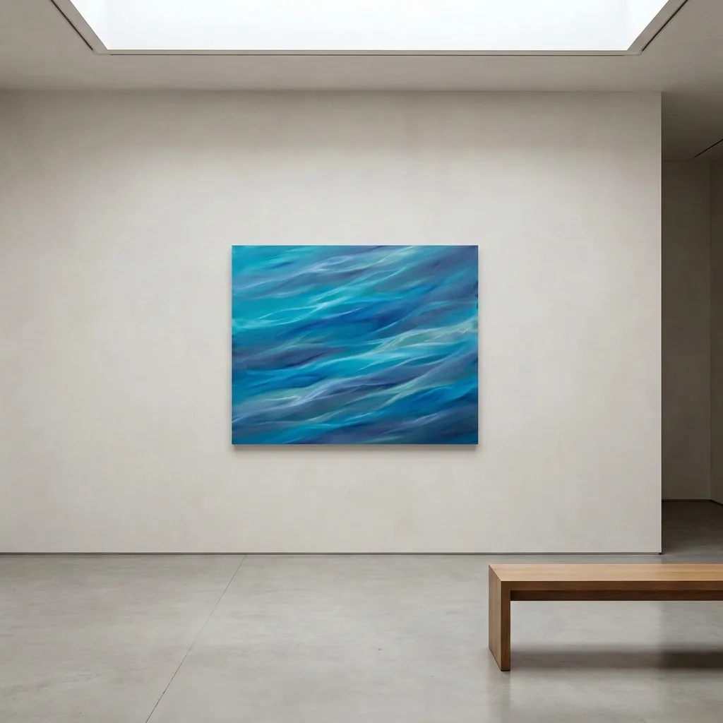 Fließendes Blau — im Interieur