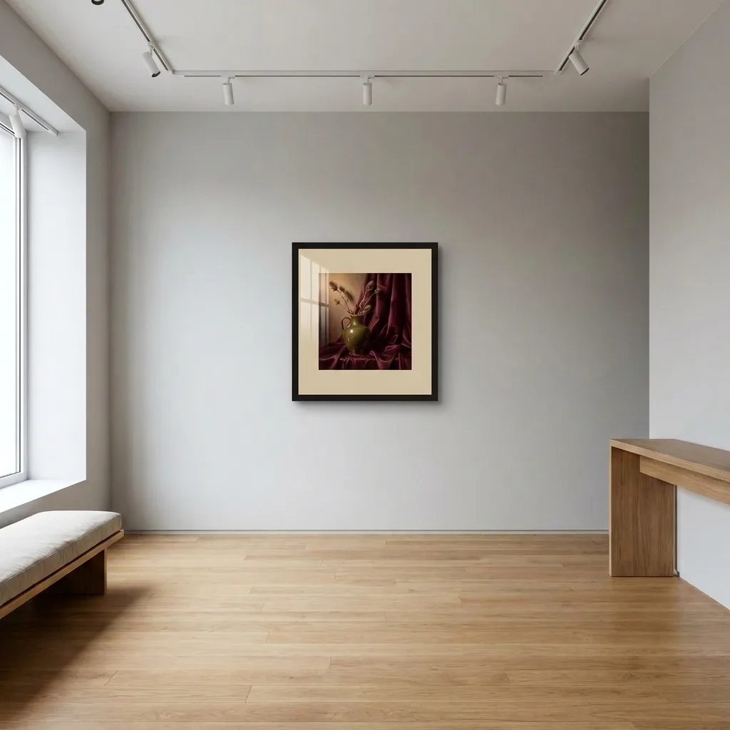 Stillleben in Purpur — im Interieur