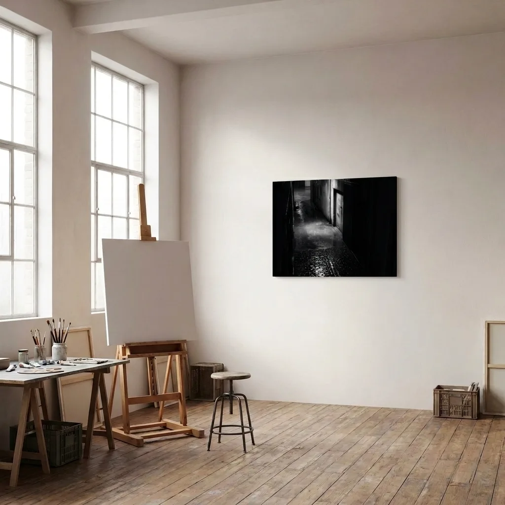 Nächtliche Gasse — im Interieur