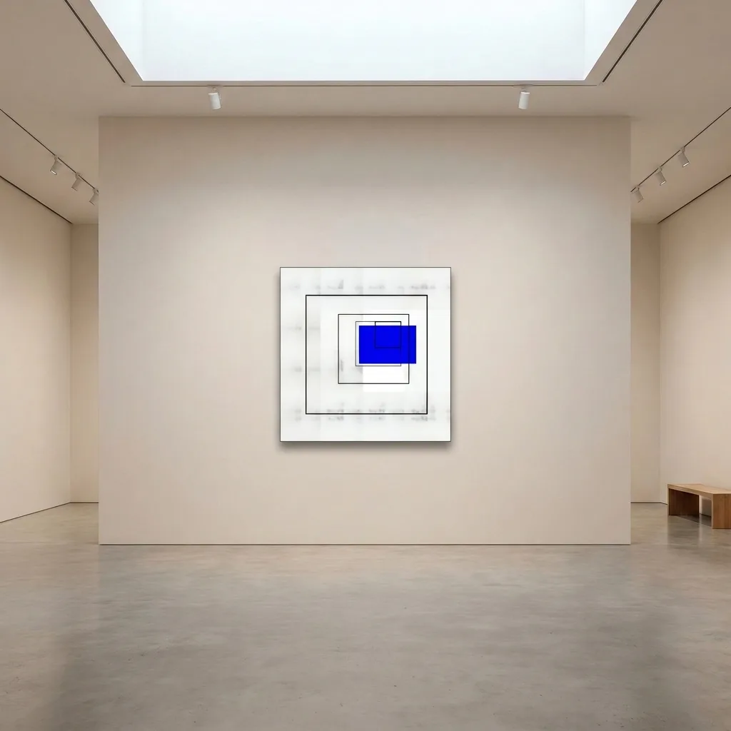 Struktur in Blau — im Interieur