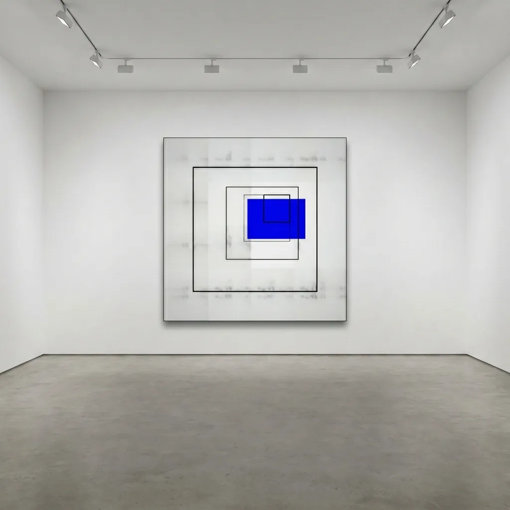 Struktur in Blau — im Interieur