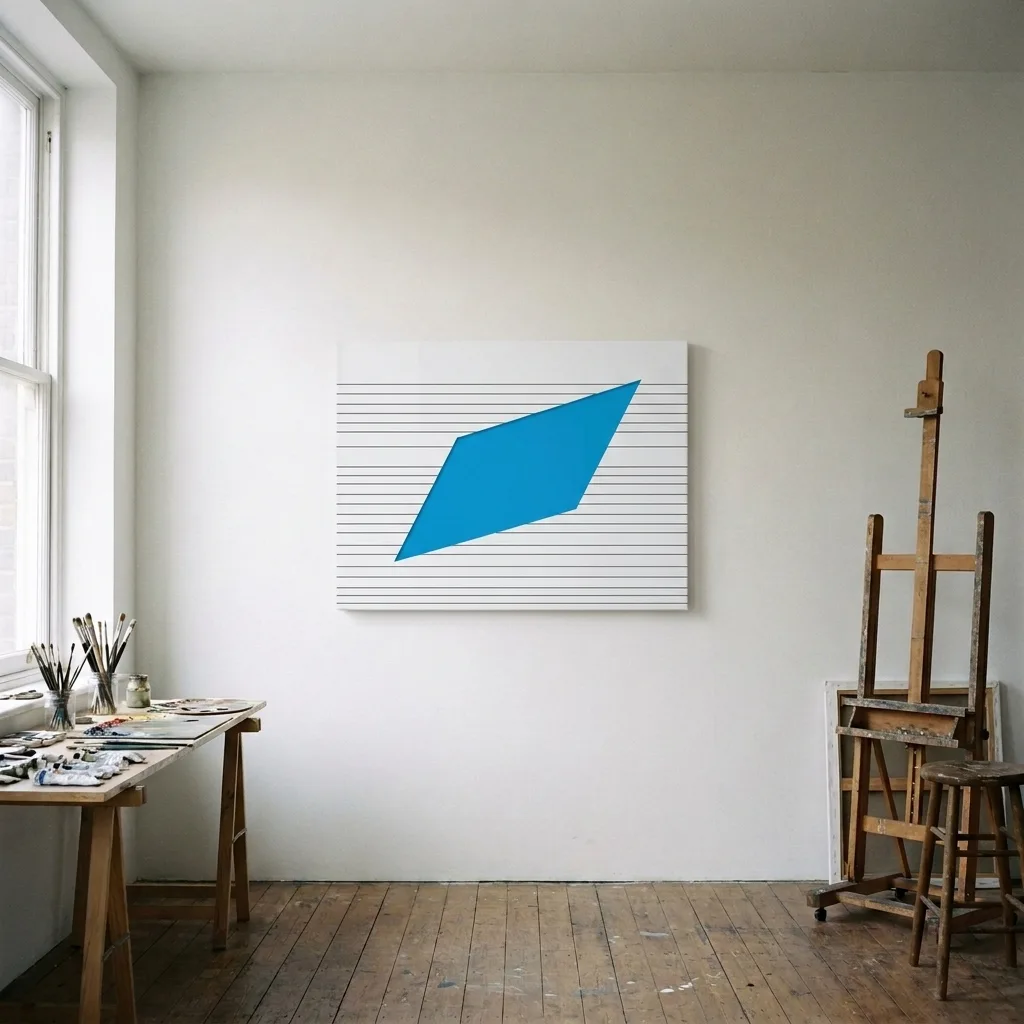 Gitter des Blaus — im Interieur