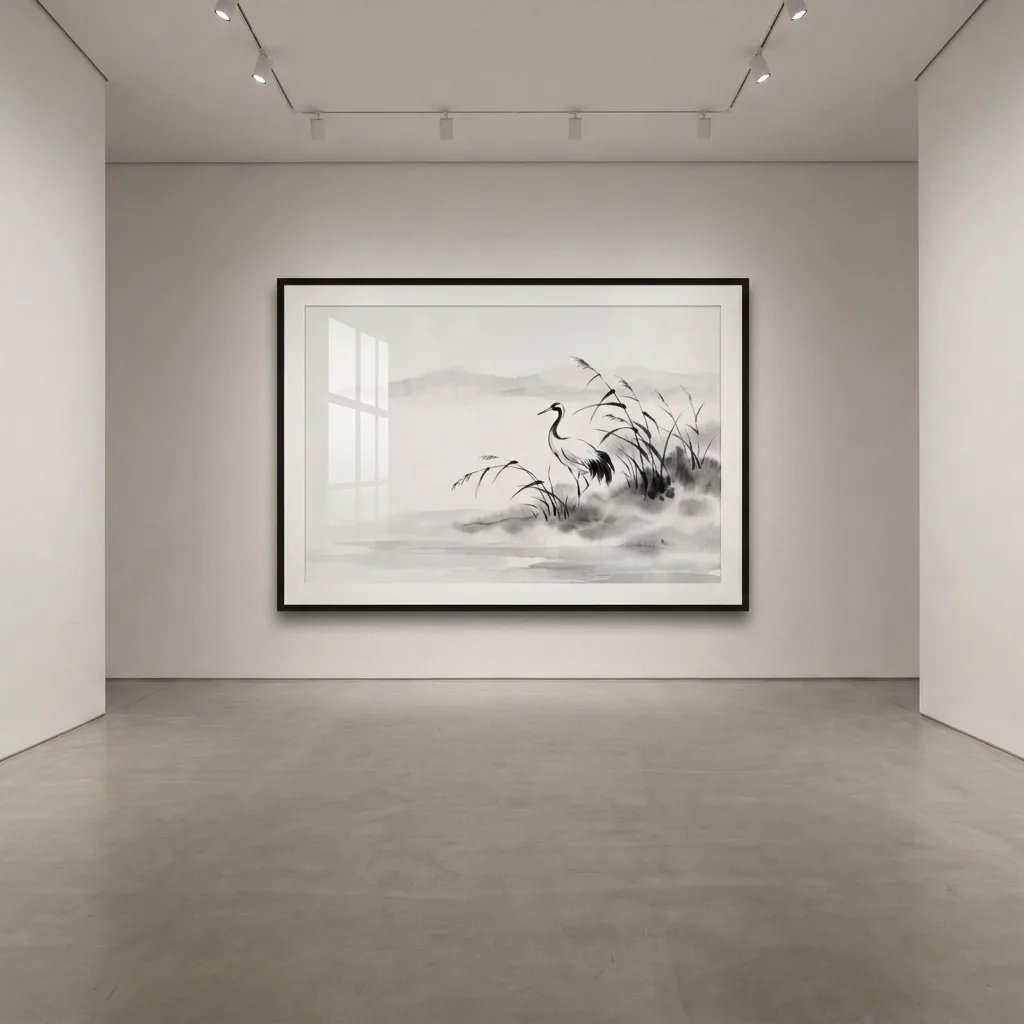 Kranich im Nebel stille — im Interieur