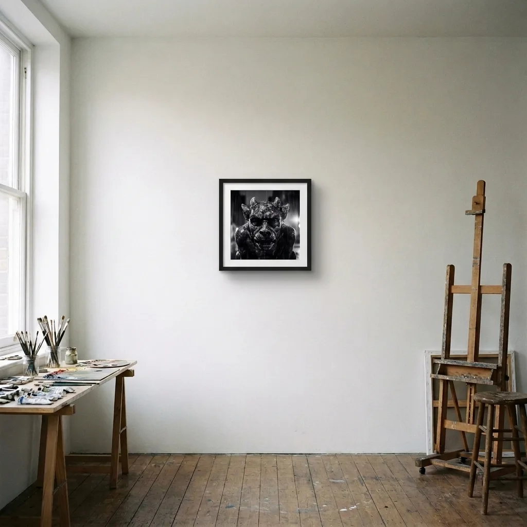 Gotischer Wächter — im Interieur