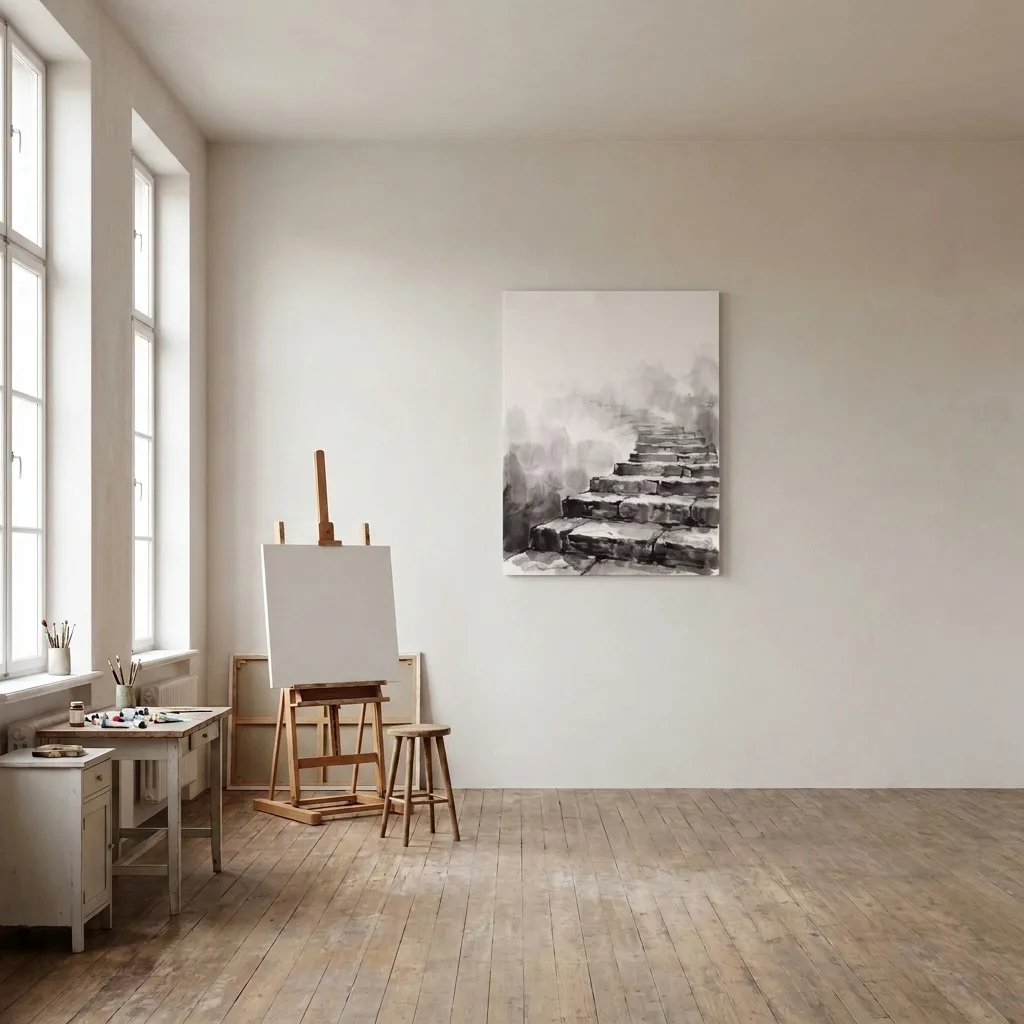 Nebelige Stufen — im Interieur