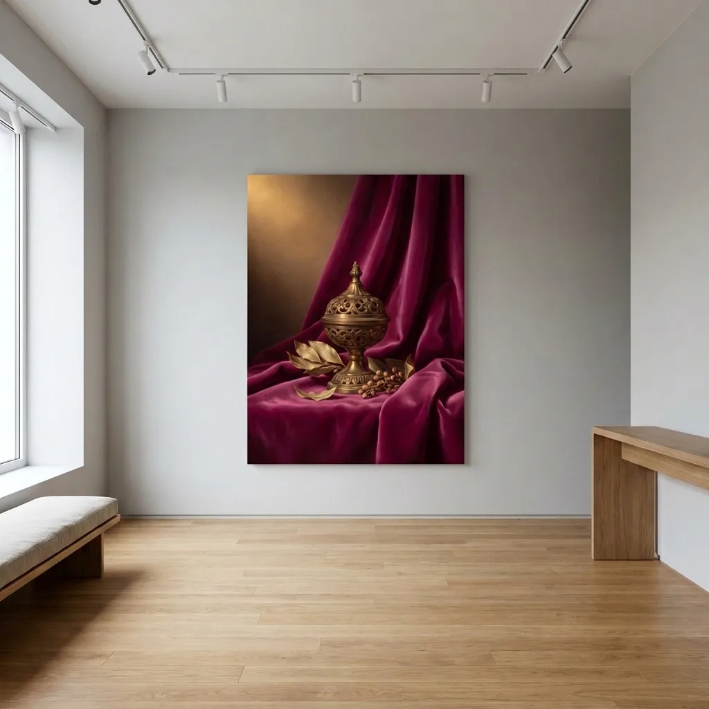 Messing und Purpur — im Interieur