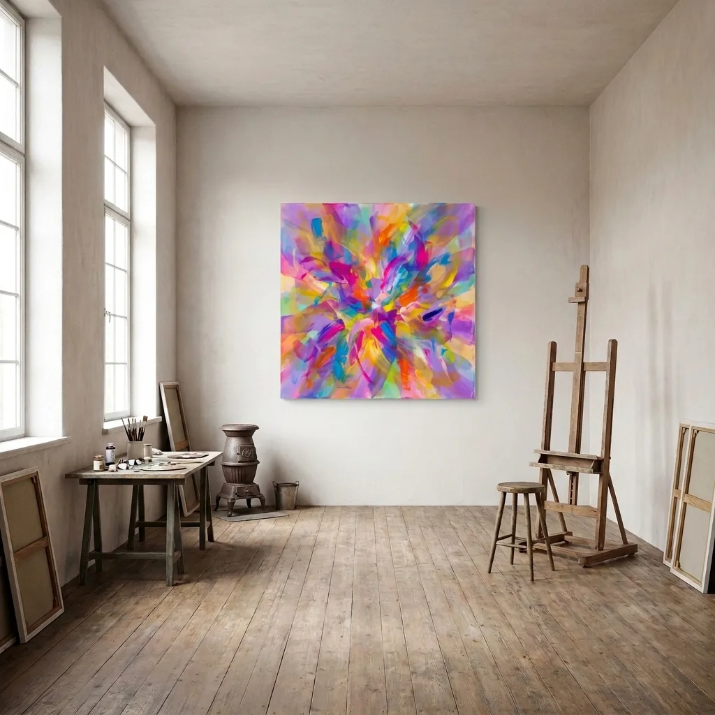 Colorful Euphoria stain — in a room