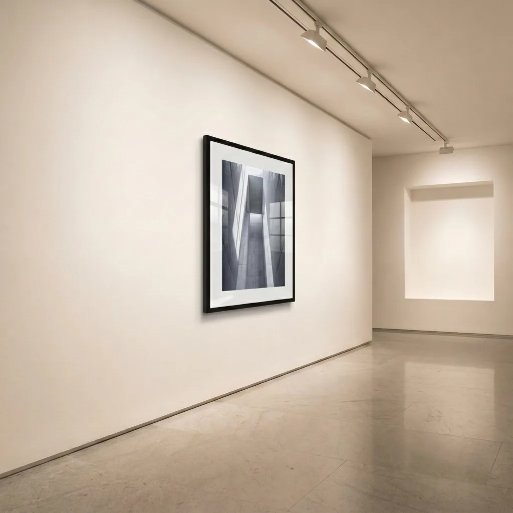 Architecture of light concrete — in a room