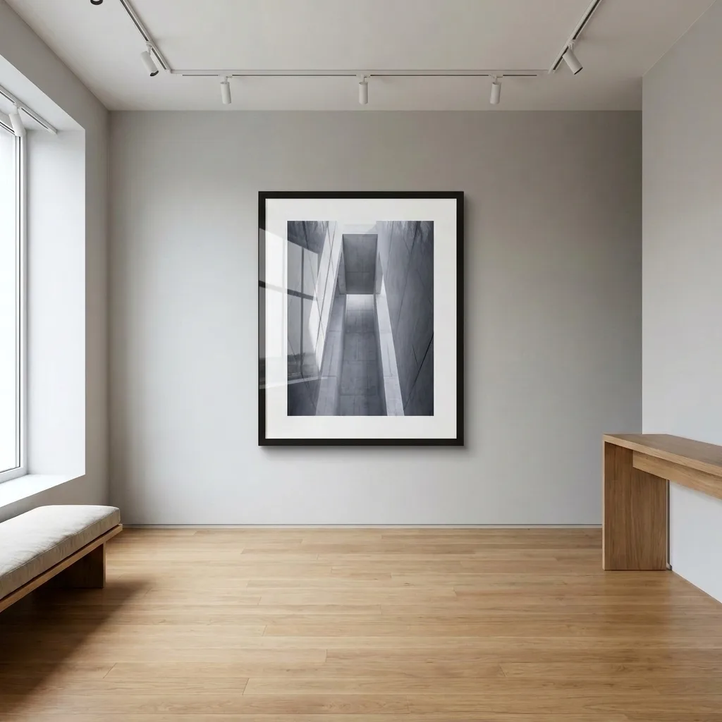Architecture of light concrete — in a room