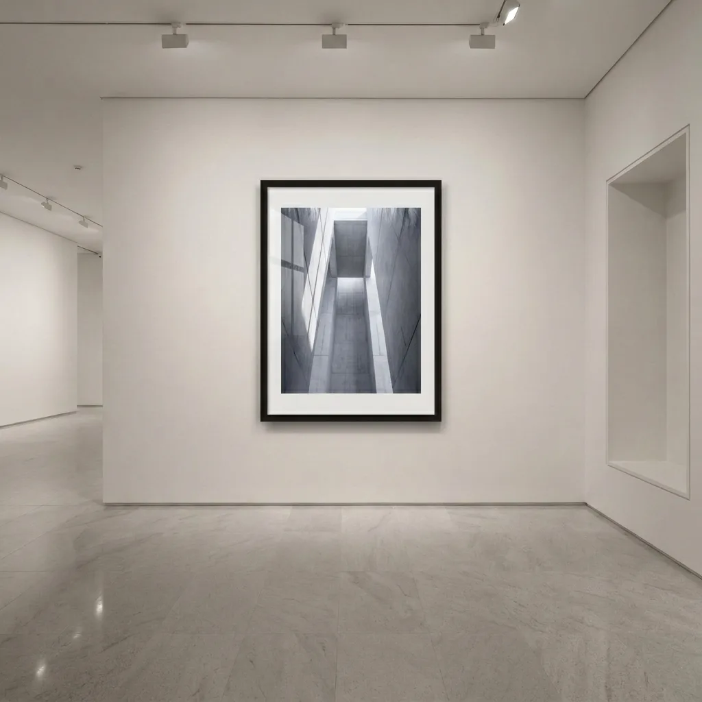 Architecture of light concrete — in a room