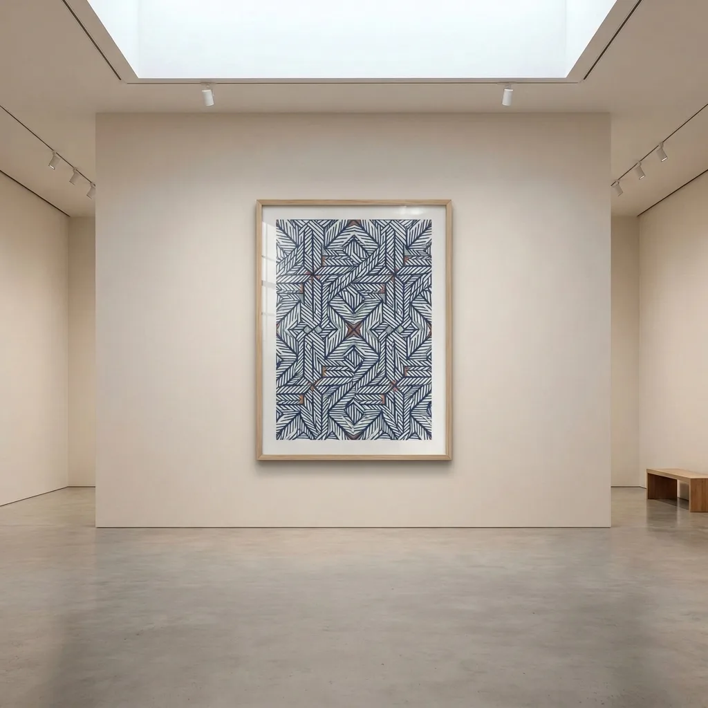 Marineblaues Labyrinth — im Interieur