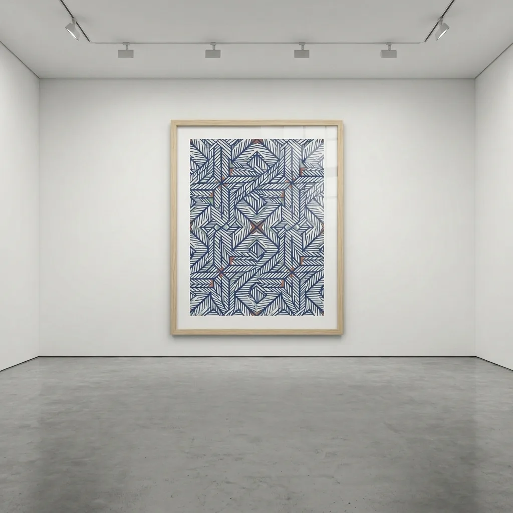 Marineblaues Labyrinth — im Interieur