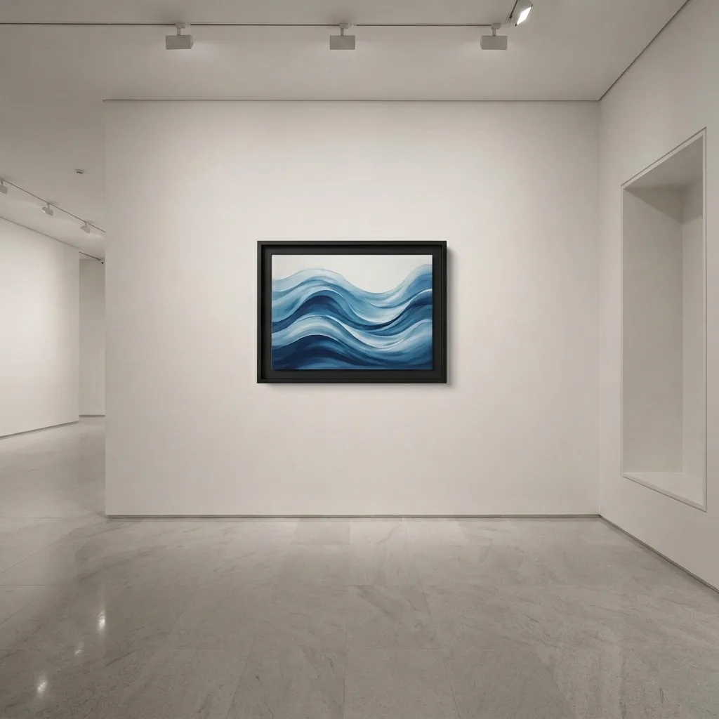 Fließendes Blau fleck — im Interieur
