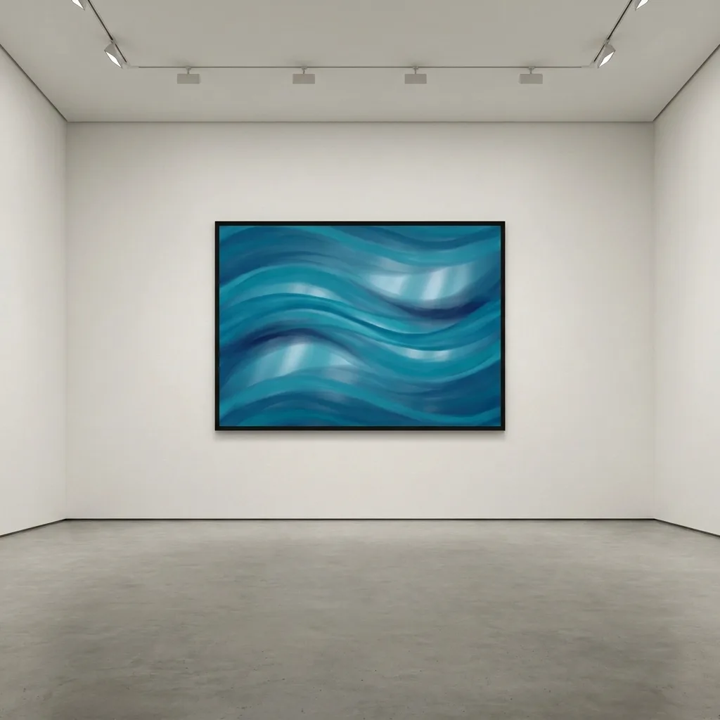 Fließendes Blau fleck — im Interieur
