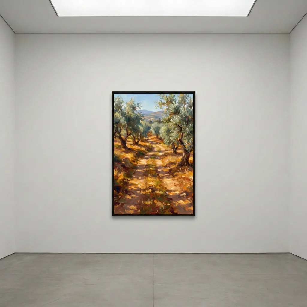 Light in the olive grove — in a room