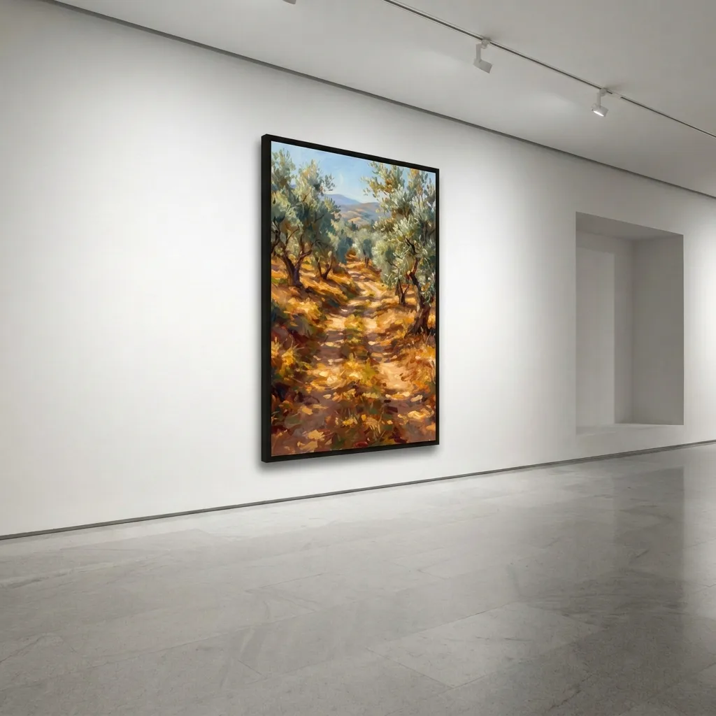 Light in the olive grove — in a room