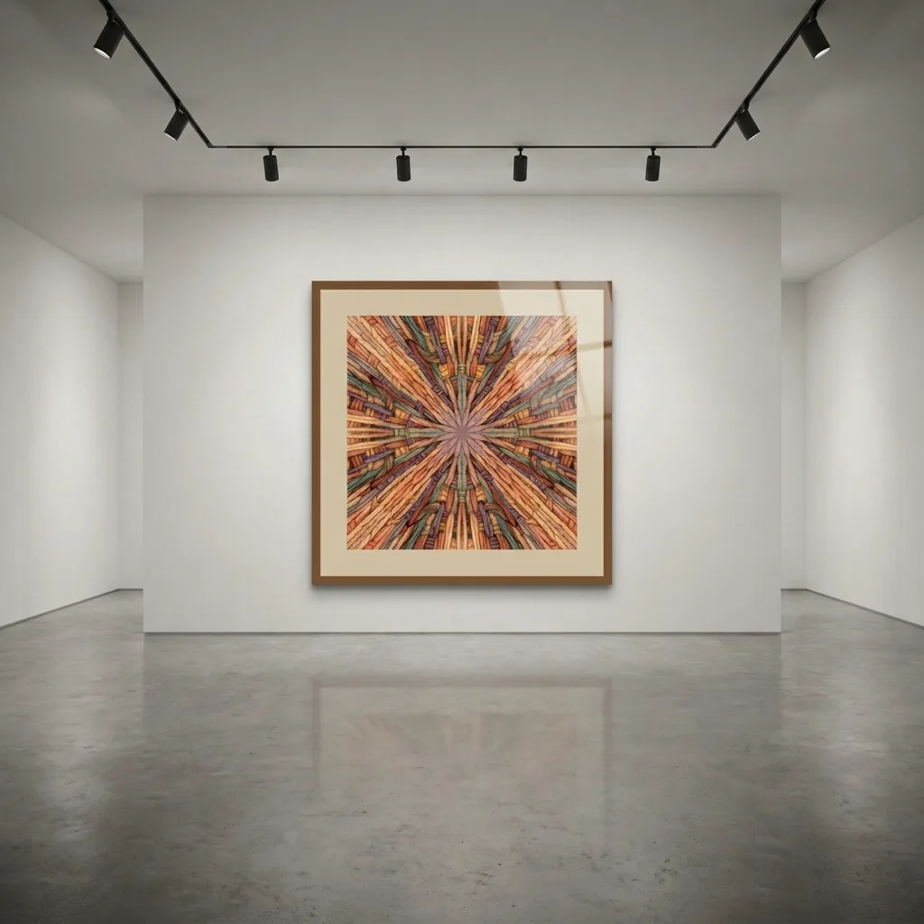 Gewebtes Mandala — im Interieur