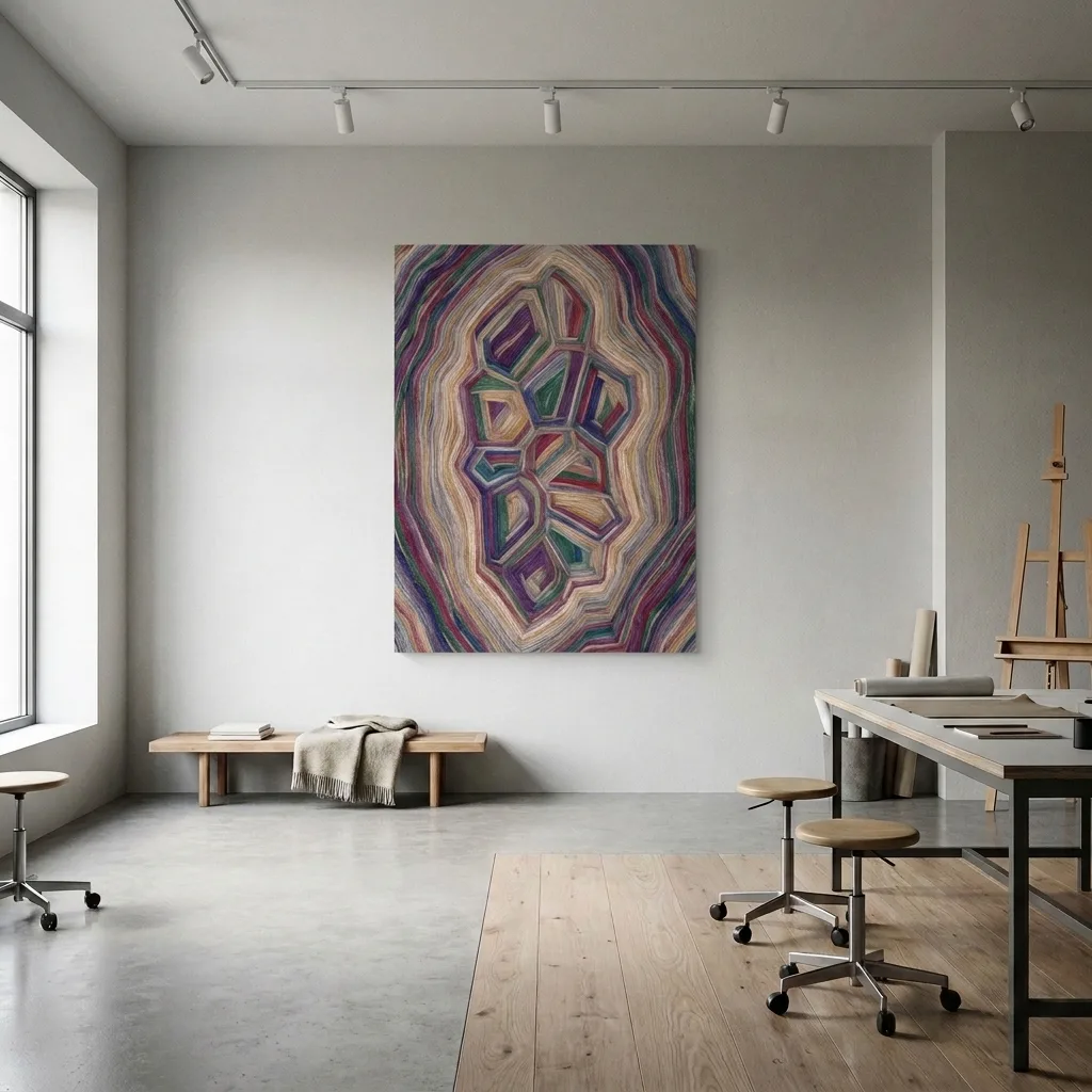 Tkaná topografie — v interiéru