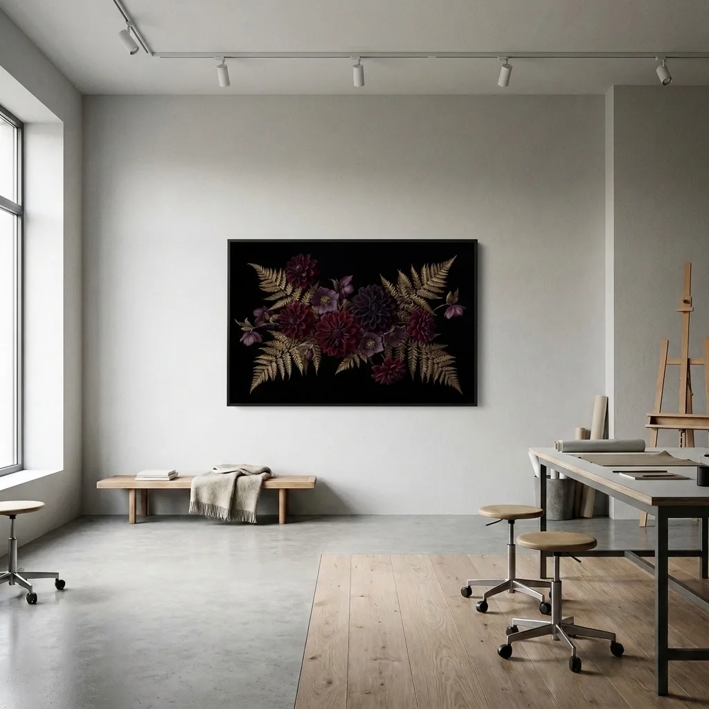 Nächtlicher Garten — im Interieur