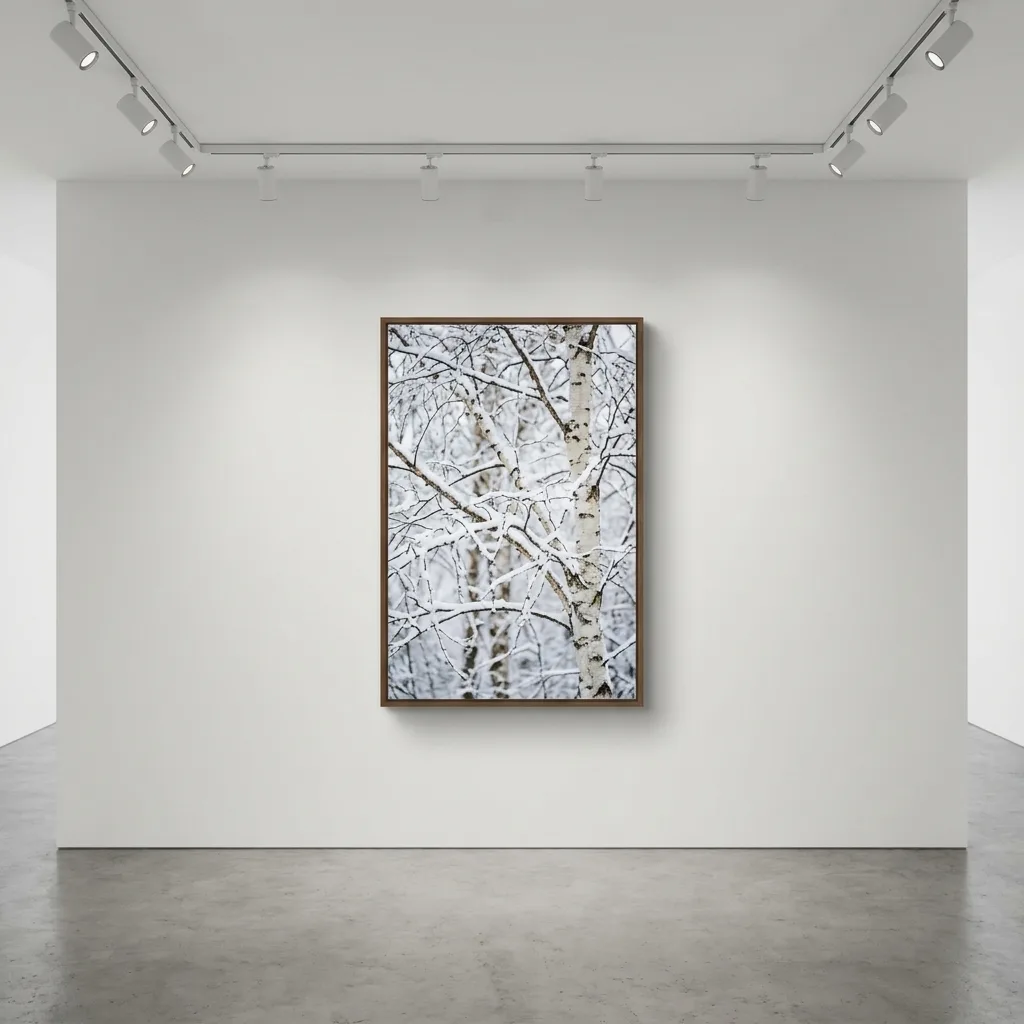Winter Birches moss — in a room