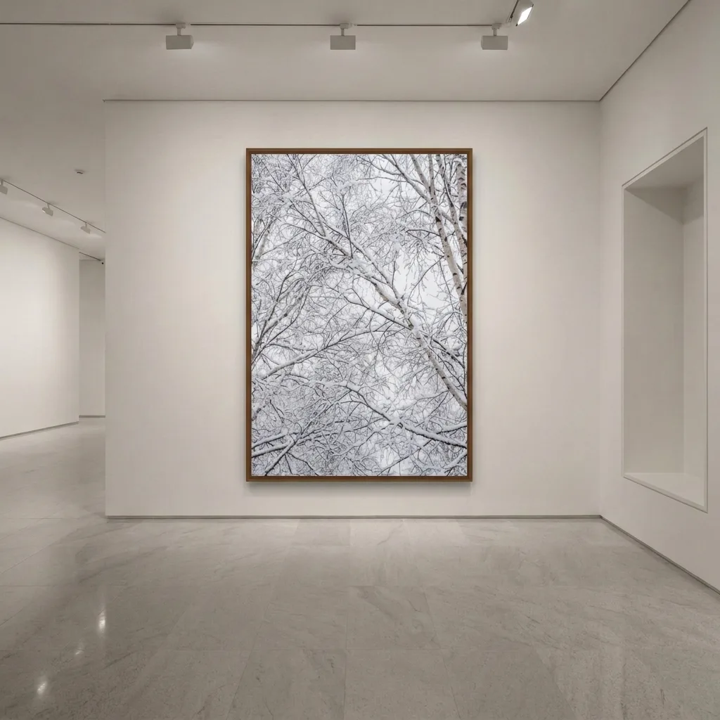 Winter Birches moss — in a room